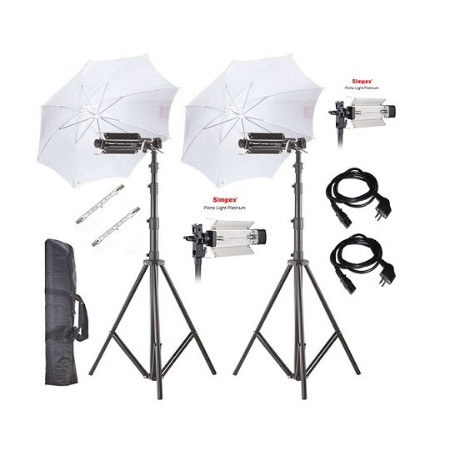 Simpex Portrait Light Kit With Heavy Duty Stand Halogen Flash (Black)